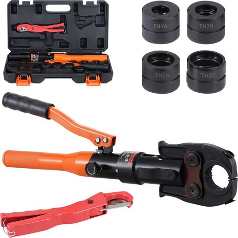Pince à sertir hydraulique pour raccords en cuivre, avec mâchoires TH16/20/26/32 interchangeables, rotation 360° pour espaces confinés, actionnement hydraulique. (1/5)