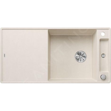 Blanco Axia III XL 6 - Évier en silgranit, 990x500 mm, avec commande de vidage et accessoires, InFino, blanc doux 527053 (1/4)