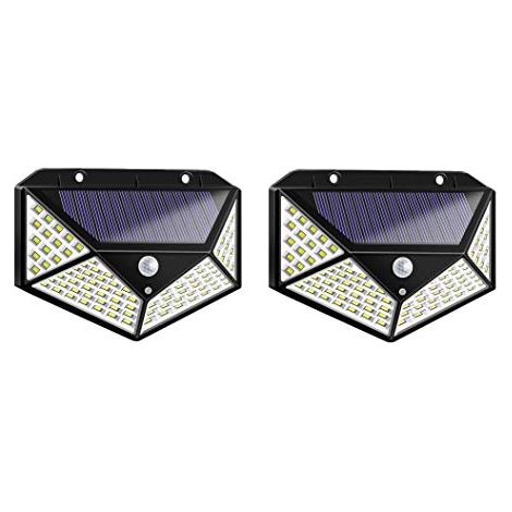 TEMPO DI SALDI Coppia Di Faretti Da Esterno Crepuscolari Ad Energia Solare Con 100 Led (1/4)