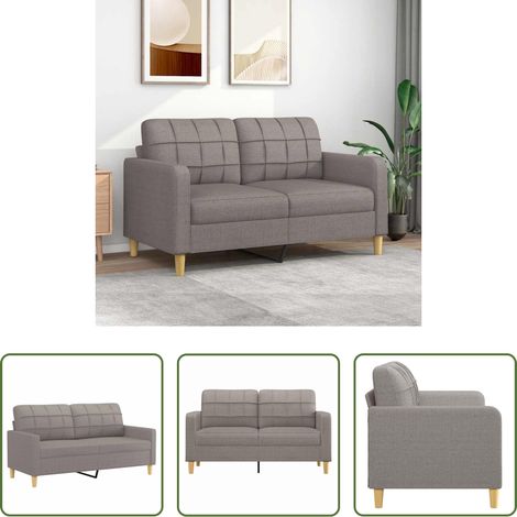 Canapé taupe - Canapé à 2 places Taupe 140 cm Tissu (1/5)
