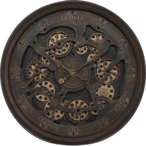 Wanduhr Vintage ALBAN, groß, sichtbares Uhrwerk, Ø 76 cm (1/3)