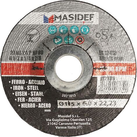 Mola da sbavo 115X6,0mm per acciaio e ferro