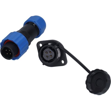 Connecteur étanche à bride SP16 pour l'aviation IP68, mâle et femelle, 4 broches (250 V 5 A) (1/5)