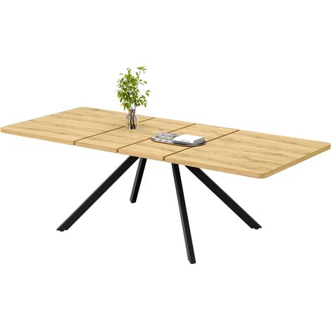 Table à manger extensible 160/200/240 cm chêne 6-10 personnes (1/5)