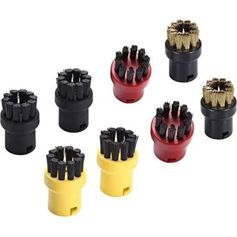 Têtes de brosse rondes pour nettoyeurs vapeur Kärcher (paquet de 8) (1/5)