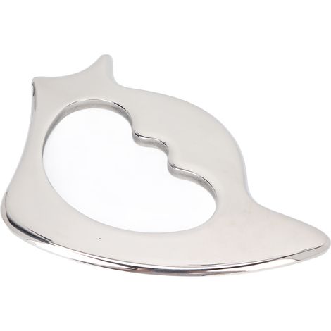 Grattoir de Gua Sha en Acier Inoxydable pour Massage des Muscles du Dos, Nuque et Jambes avec Pochette de Transport (1/5)