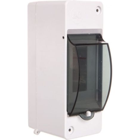 Cuadro de distribución modular 1x2 de montaje en superficie IP30 mini S-2 con tapa ahumada 2302-01