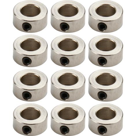 12pcs Jauge de Profondeur pour Forets 6mm Foret Profondeur Colliers de Serrage pour Profondeur de Perçage, Anneaux de Butée 6mm en Acier Durable, Accessoires pour Assemblage Précis avec Chevilles