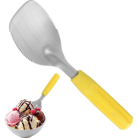 Eiskugelportionierer aus Edelstahl mit ergonomischer, gekerbter Schaufel und (1/5)