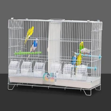 Cage à oiseaux petit et moyen perroquet avec plateau à tiroirs en filet taille 60×26×39 5 cm blanc (1/5)