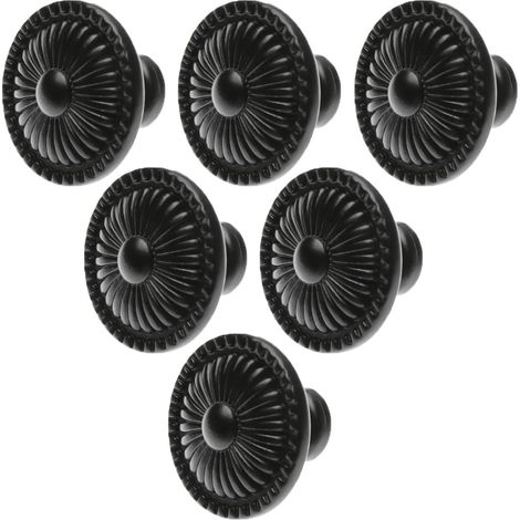 Lot de 6 poignées de tiroir de style européen, style rétro en alliage de zinc, pour tiroirs, commodes, placards, armoires, meubles, portes et cuisines (1/5)