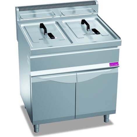 Friteuse Gaz Professionnelle sur Coffre - 2 x 20 Litres - 33 kW - Furnotel