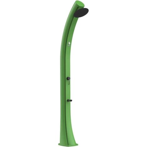 MPC Doccia Per Giardino Verde Acqua Calda Dal Sole in Polietilene HD con Serbatoio da 40 Litri e Soffione Rotondo Modello Rio Xxl Per Giardino Piscina