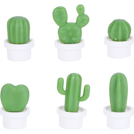 6PCS Aimant Réfrigérateur Plante Succulente Mignonne Autocollant Frigo Déco Maison (1/5)