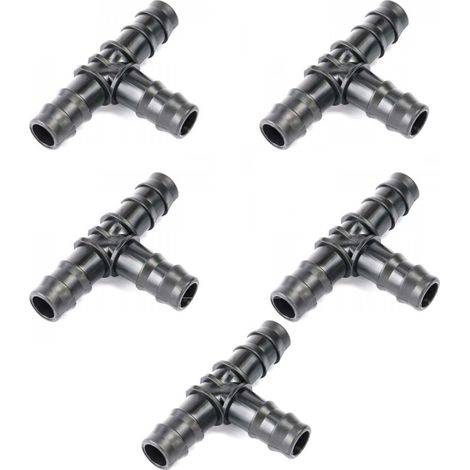lot de 5 pieces, Dérivation T cannelé 16 mm - jardiboutique (1/2)