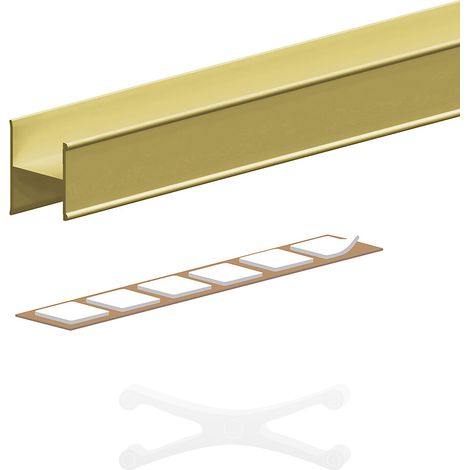 Kit profil en H SLID'UP 220 pour porte 18 mm - 1,8 m - or (1/5)