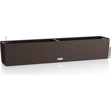 LECHUZA® Blumenkasten BALCONERA Cottage 100 Mokka All-in-One (1/3)