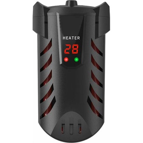 1 chauffage aquarium, 50 W, réglable 20-34℃, précision ±1℃, niveau eau min. 3,5 cm, pour aquarium 15-50 L (1/4)