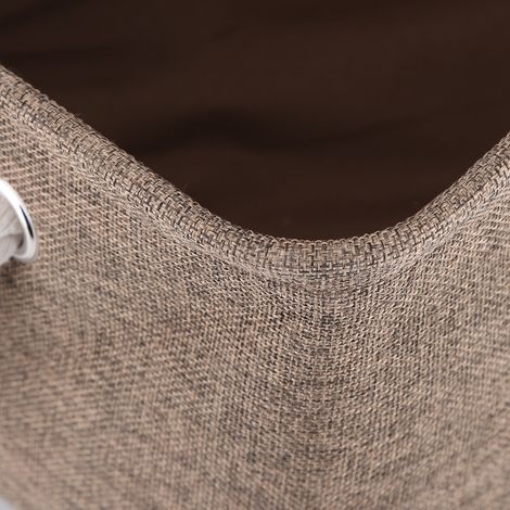 panier de rangement carré imperméable en lin (1/5)