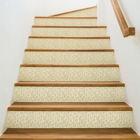 Stickers adhésifs escalier carrelages contremarche - MARGARETHE - 2 bandes de 15x105cm (1/3)