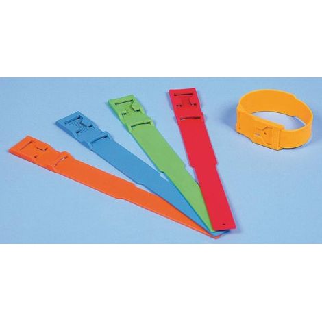Bracelet de marquage à clip couleur rouge