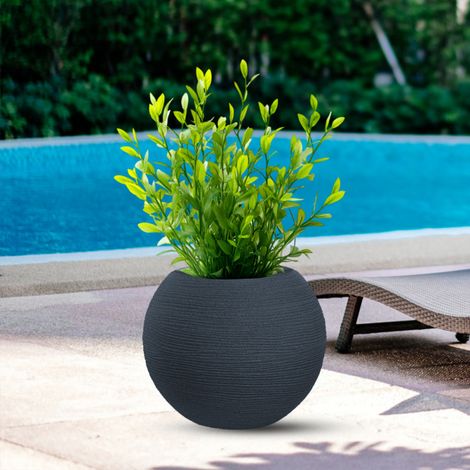 Vaso Botticelli Grigio diam.40×33 cm da Esterno e Interno (1/4)