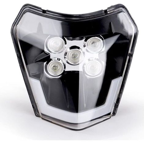 Moto phare LED plaque phare avant adapté for KTM EXC 300 XC XCF XCW XCFW SX SXF SXS 125 à 690 2012-2022 tête lumière mèche (1/4)