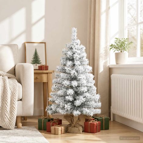 vidaXL Mini Árbol de Navidad 90 cm PVC Blanco (1/5)