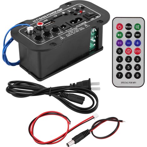 Amplificateur Bluetooth numérique pour voiture de 5 pouces, basses haute fidélité, amplificateur audio stéréo haute puissance (1/5)