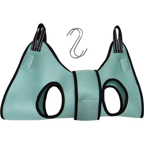 Stabilizzatore per amaca da toelettatura per animali domestici, dispositivo antigraffio, blu lago (XS, adatto per animali di età inferiore a 6 gatti).