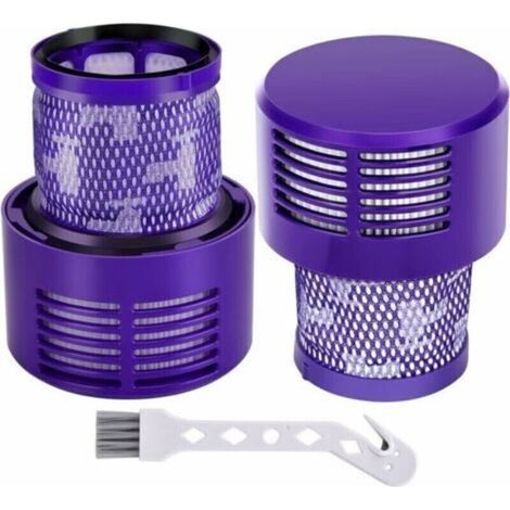 Filtre pour Dyson V10 SV12, 2 Filtres de Remplacement pour Aspirateur Dyson V10 SV12 Cyclone Séries, V10 Absolute Animal Motorhead Total Clean SV12 Accessoire Sans Fil DY-969082-01, (1/4)