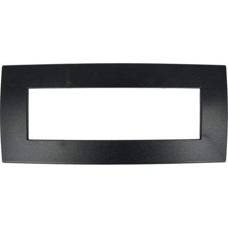 Placca NERO  7 posti compatibile con Vimar Arkè tipo 19657.71