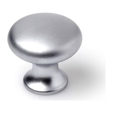 Boutons Meuble Chromé Mat ø25mm Design Moderne, Prise En Main Confortable - Rei