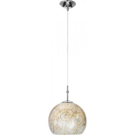 Kolarz LUNA Plafonnier Suspendu Dôme en Verre Chrome (1/3)