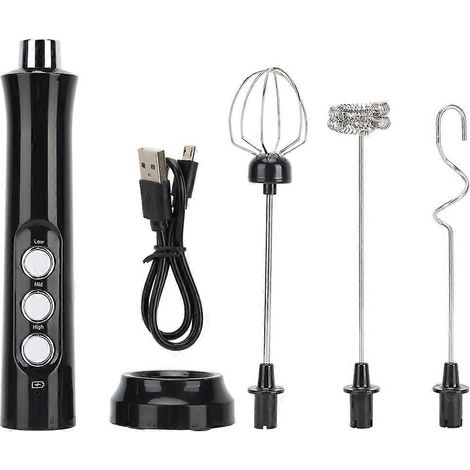 Tragbarer elektrischer Milchaufschäumer, kabelloser automatischer Eierquirl, USB-aufladbarer Getränkemixer, multifunktionaler Handschneebesen (1/5)