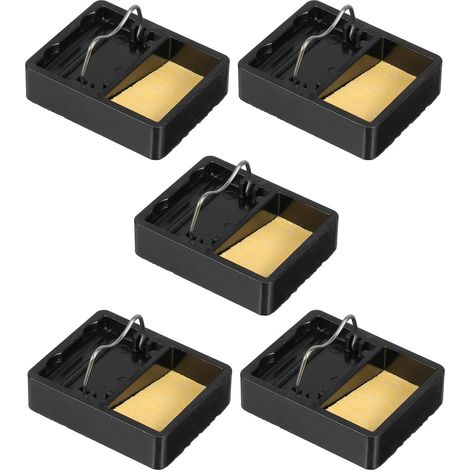 5 Pièces Support pour Fer à Souder Mini Noir en Plastique, Acier Inoxydable et Éponge, Base Stable Résistante la Chaleur, avec Éponge Nettoyante, pour Postes de Soudage Portables (1/5)