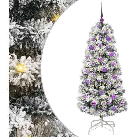 Künstlicher klappbarer Weihnachtsbaum Grün und Weiß 150 cm vidaXL (1/5)