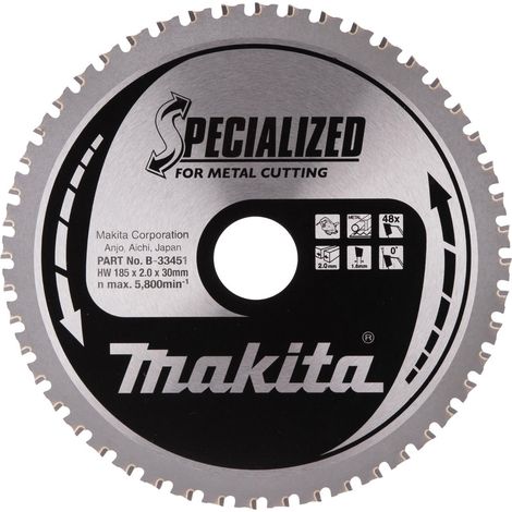 B-33451 Disco sierra circular , Specialized T.C.T, 185 x 30 mm, 48 D