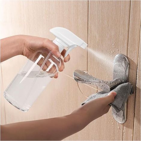 Flacon pulvérisateur en plastique réutilisable (Buse réglable à double mode : pulvérisation et jet) — Adapté aux solutions de nettoyage et à l'arrosage des plantes. (1/5)
