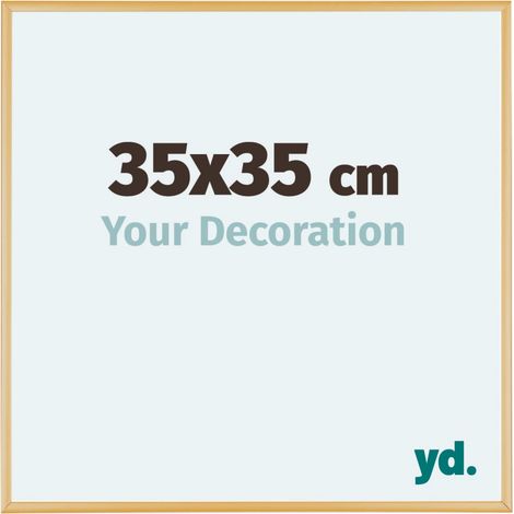 yd. - Cadre photo 35x35 - Or Vintage - Aluminium - Kent