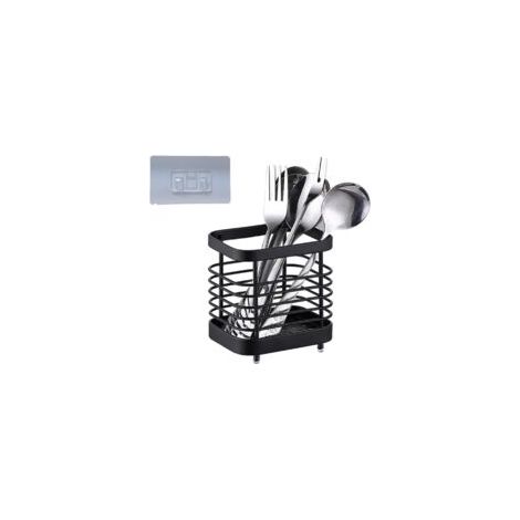 Besteckkorb aus Edelstahl, Küchenutensilienhalter, 10 cm Besteckkorb, Abtropfkorb, Spülbecken-Organizer, Zubehör - Crezuo