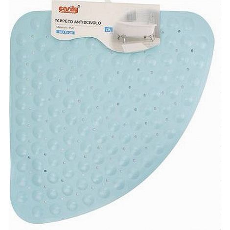Cleafe - Tappeto Pvc Antiscivolo Triangolare Azzurro Per Vasca Bagno Doccia 50x70cm 79736 - (1/2)