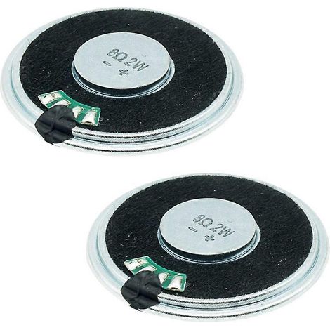2 Stück 2-Watt-Lautsprecher mit 40 mm Durchmesser, 8 Ohm, internem kleinen Magneten