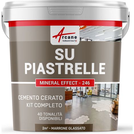 Microcemento su piastrelle - 2 m² (in 2 strati) Marrone Glassato - ARCANE INDUSTRIES