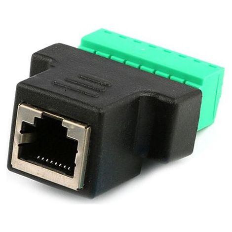 Connecteur Femelle RJ45 Vers Borne à Vis 8 Broches Adaptateur D'Extension de Câble Ethernet Borne à Vis Réseau de Haute Qualité (1/2)