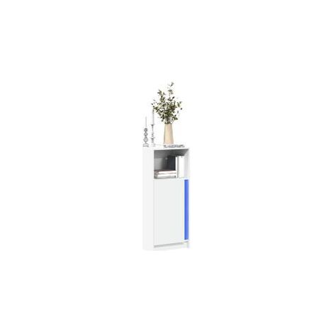 Buffet avec LED blanc 42,5x34x100 bois d'ingénierie (1/5)