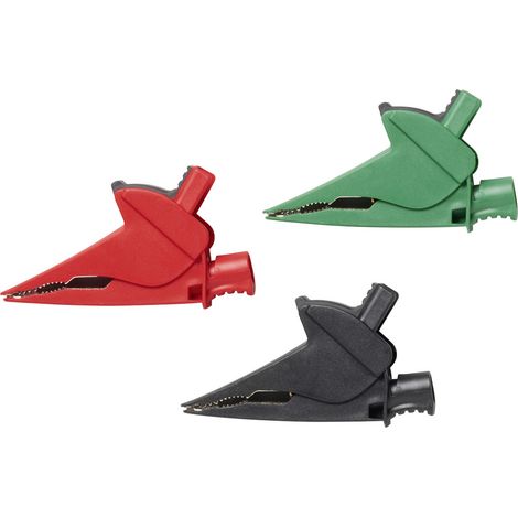 Fluke AC385-RGB Jeu de pinces crocodiles rouge, noir, vert Plage de serrage max.: 36.7 mm 1 set (1/5)