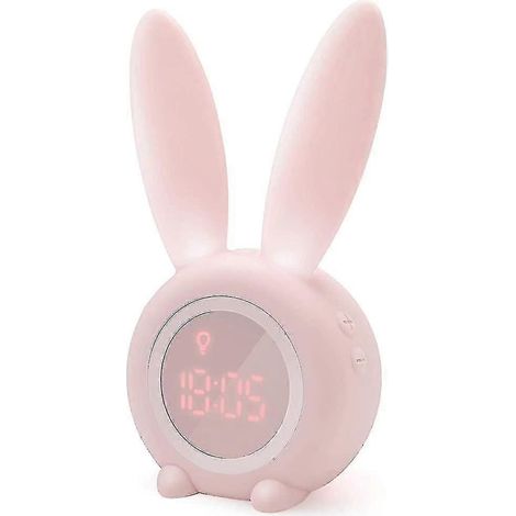 Réveil enfant, réveil lapin mignon, lampe de chevet créative, cadeau (1/5)