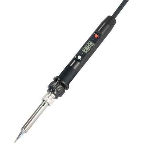 Yichen Schwarzer 80W 220V Elektrischer Lötkolben mit Doppel-EU-Stecker, Konstanttemperaturregelung, Digitalanzeige, zwei Steckern