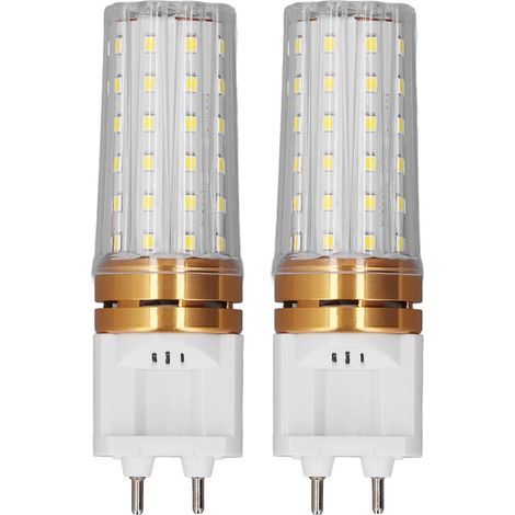Corn-shaped LED bulb, 2 pieces, 10W, 1000lm, energy saving, G12 double needle base, for street, warehouse, garage, warm (1/5)